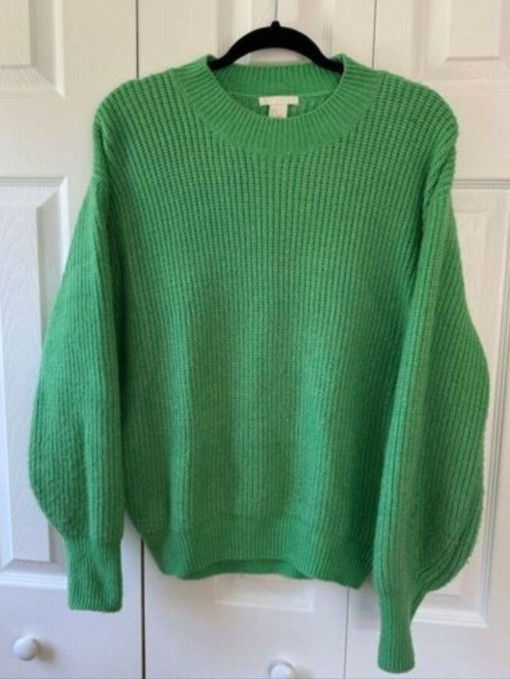 H&M Small Ribbed Green Jumper Sweater